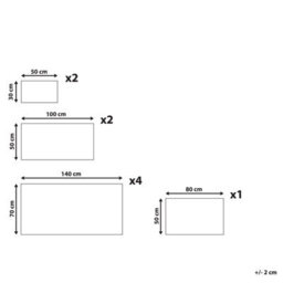 Beliani Set Of 9 Towels Atiu Terry Cotton Grey - thumbnail 3