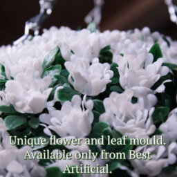 Pair Of Best Artificial 28Cm White Ivory Rose Hanging Flower Topiary Ball - Suitable For Outdoor Use - Weather & Fade Resistant - thumbnail 4