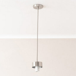 Valuelights Brianna Brushed Chrome Cap Detail Adjustable Single Pendant Ceiling Light - thumbnail 5