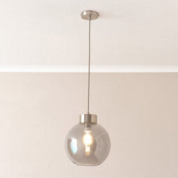 Valuelights Brianna Brushed Chrome Cap Detail Adjustable Single Pendant Ceiling Light - thumbnail 1