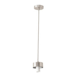 Valuelights Brianna Brushed Chrome Cap Detail Adjustable Single Pendant Ceiling Light - thumbnail 3