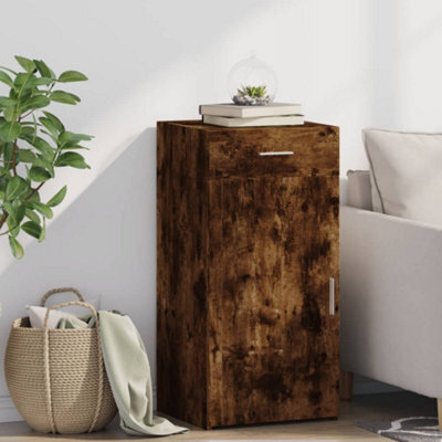 Berkfield Sideboard Smoked Oak 45X42.5X93 Cm Engineered Wood - image 1
