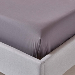 Homescapes Dark Grey Egyptian Cotton Flat Sheet 200 Tc, Double - thumbnail 3