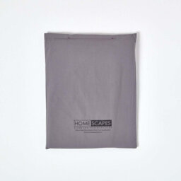 Homescapes Dark Grey Egyptian Cotton Flat Sheet 200 Tc, Double - thumbnail 5