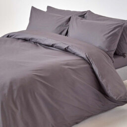 Homescapes Dark Grey Egyptian Cotton Flat Sheet 200 Tc, Double - thumbnail 4