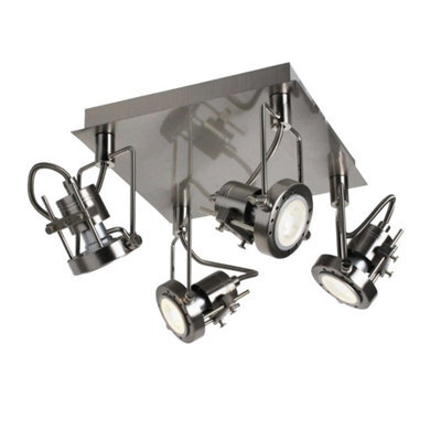 Pagazzi Lighting Pagazzi Sage Satin Nickel 4 Light Ceiling Spotlight Plate - image 1