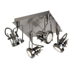 Pagazzi Lighting Pagazzi Sage Satin Nickel 4 Light Ceiling Spotlight Plate - thumbnail 3
