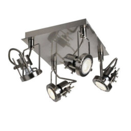 Pagazzi Lighting Pagazzi Sage Satin Nickel 4 Light Ceiling Spotlight Plate