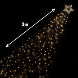 Samuel Alexander 3M Indoor Outdoor Shooting Star Multifunction Led Christmas Decoration With Timer In Warm White