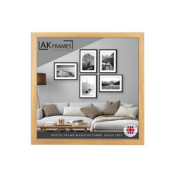 AK Frames Sleek 50X50Cm Oak Thin Modern Picture Frame - Slim And Design For Posters, Prints And Photos - Elegant Wall Frame Decor - thumbnail 1
