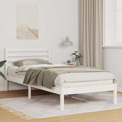 Berkfield With Headboard White 90 X 220 Cm Solid Pine Wood - image 1