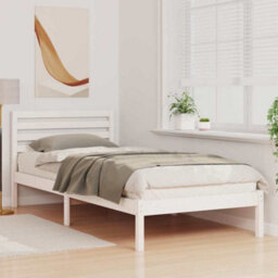 Berkfield With Headboard White 90 X 220 Cm Solid Pine Wood - thumbnail 5