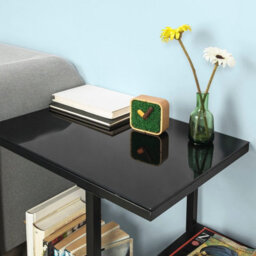 Sobuy Fbt65-Sch, Side Table End Table Living Room Table With Storage Shelf,black,w65Xd35Xh56 - thumbnail 7
