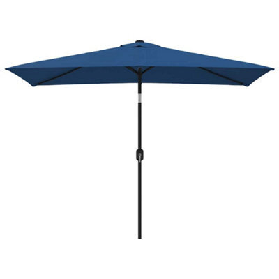 Berkfield Elegant Outdoor Parasol With Metal Pole 300X200 Cm Azure - image 1