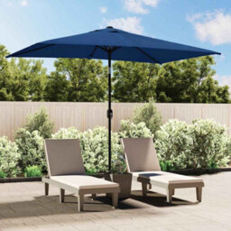 Berkfield Elegant Outdoor Parasol With Metal Pole 300X200 Cm Azure - thumbnail 2