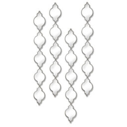 Hill Interiors Silver Decorative Quarterfoil Hanging Mirror - thumbnail 3