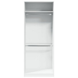 Berkfield Wardrobe White 80X50X200 Cm Engineered Wood - thumbnail 4