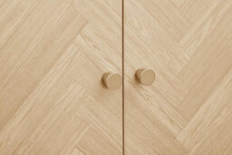 2 Door 1 Drawer Oak Brown Wooden Wardrobe Birlea Herringford - thumbnail 6