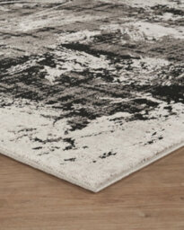 Mayfair Living Room Area Rug Metallic Sheen Contemporary Modern Canvas Design - Black 160Cm X 230Cm - thumbnail 5