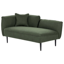 Beliani Left-Hand Chaise Longue Chevannes Boucle Dark Green - thumbnail 5