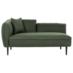 Beliani Left-Hand Chaise Longue Chevannes Boucle Dark Green - thumbnail 4