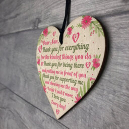 Red Ocean Mother's Day Gifts For Mum Nan Wooden Heart Nan Gifts For Grandparents Keepsake Plaque - thumbnail 7
