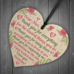 Red Ocean Mother's Day Gifts For Mum Nan Wooden Heart Nan Gifts For Grandparents Keepsake Plaque - thumbnail 6