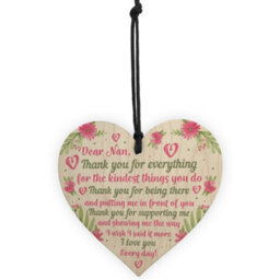 Red Ocean Mother's Day Gifts For Mum Nan Wooden Heart Nan Gifts For Grandparents Keepsake Plaque - thumbnail 5