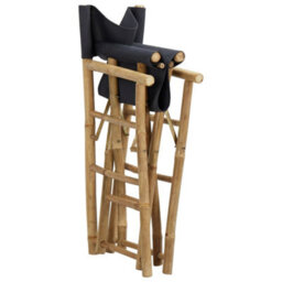 Vidaxl Folding Director's Chairs 2 Pcs Dark Grey Bamboo And Fabric - thumbnail 6