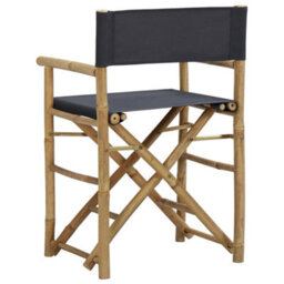 Vidaxl Folding Director's Chairs 2 Pcs Dark Grey Bamboo And Fabric - thumbnail 5