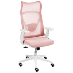 Beliani  Office Chair Bard Pastel Pink - thumbnail 1