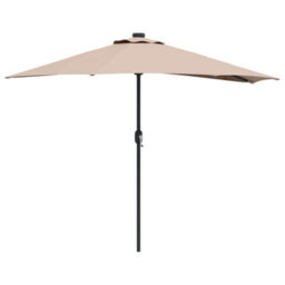 Berkfield Modern Garden Parasol Taupe Medium Fabric