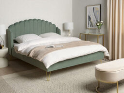Beliani Bed Velvet Ambillou 160 X 200 Cm (Eu King Size) Green - thumbnail 2