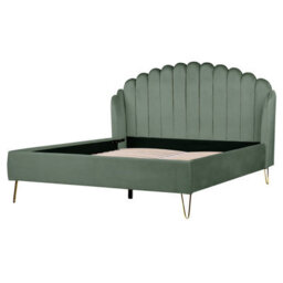 Beliani Bed Velvet Ambillou 160 X 200 Cm (Eu King Size) Green - thumbnail 4