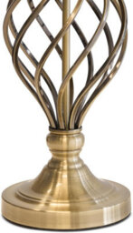 Lighting Supermarket Hepburn Large Barley Twist Table Lamp Antique Brass With Ivory Pleated Shade 61Cm - thumbnail 5