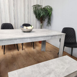 Kosy Koala Dining Table Set With 4 Black Faux Leather Chairs And 1 Bench Dining Room Furniture - thumbnail 7