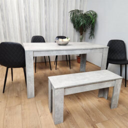 Kosy Koala Dining Table Set With 4 Black Faux Leather Chairs And 1 Bench Dining Room Furniture - thumbnail 6