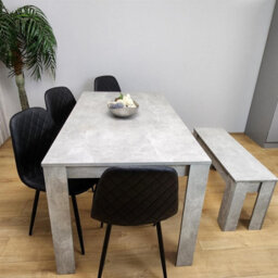 Kosy Koala Dining Table Set With 4 Black Faux Leather Chairs And 1 Bench Dining Room Furniture - thumbnail 5