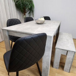 Kosy Koala Dining Table Set With 4 Black Faux Leather Chairs And 1 Bench Dining Room Furniture - thumbnail 4