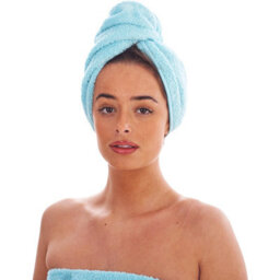 Keanu Turban Cotton Towel (Pack Of 3) Black/fuchsia/aquamarine (One Size) - thumbnail 3