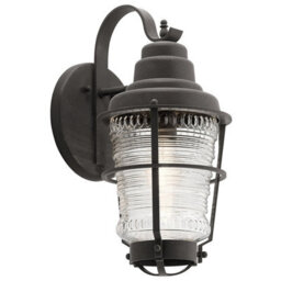 Luminosa Lighting Elstead Kichler Chance Harbor Outdoor 1 Light Wall Lantern Weathered Zinc Ip44 - thumbnail 1
