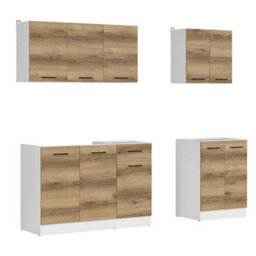 Heze Furniture Summer 7 Unit Kitchen Cabinets Set 240Cm In Light Delano Oak - thumbnail 4