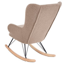 Beliani Rocking Chair Luoma Boucle Beige - thumbnail 5