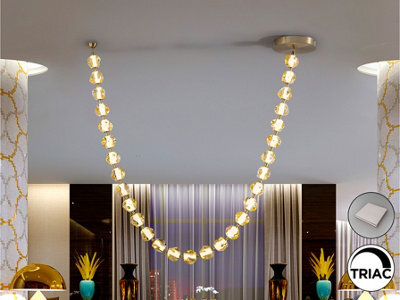 Luminosa Lighting Luminosa Zaria Ii 29 Light Pendant Ceiling Light Bronze, Amber Led 3000K Dimmable - Uk Stock - image 1