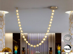 Luminosa Lighting Luminosa Zaria Ii 29 Light Pendant Ceiling Light Bronze, Amber Led 3000K Dimmable - Uk Stock - thumbnail 1