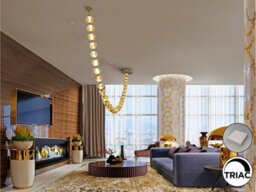Luminosa Lighting Luminosa Zaria Ii 29 Light Pendant Ceiling Light Bronze, Amber Led 3000K Dimmable - Uk Stock - thumbnail 3