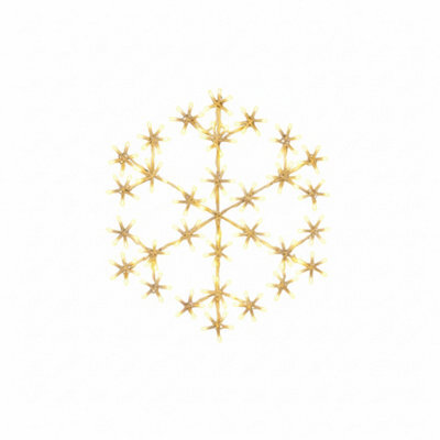 Pegdev - Pdl 49Cm Warm White Led Snowflake Christmas Light With 180 Led 8 Modes Outdoor Holiday Decoration 3M Cable - image 1