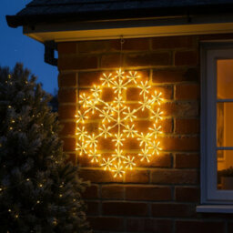 Pegdev - Pdl 49Cm Warm White Led Snowflake Christmas Light With 180 Led 8 Modes Outdoor Holiday Decoration 3M Cable - thumbnail 3