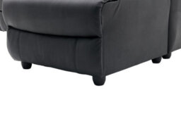 Home Detail Carter 3 Seater Sofa With Right-Hand Facing Chaise And Left-Hand Facing Recliner, Black Faux Leather - thumbnail 7