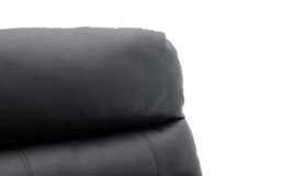 Home Detail Carter 3 Seater Sofa With Right-Hand Facing Chaise And Left-Hand Facing Recliner, Black Faux Leather - thumbnail 6